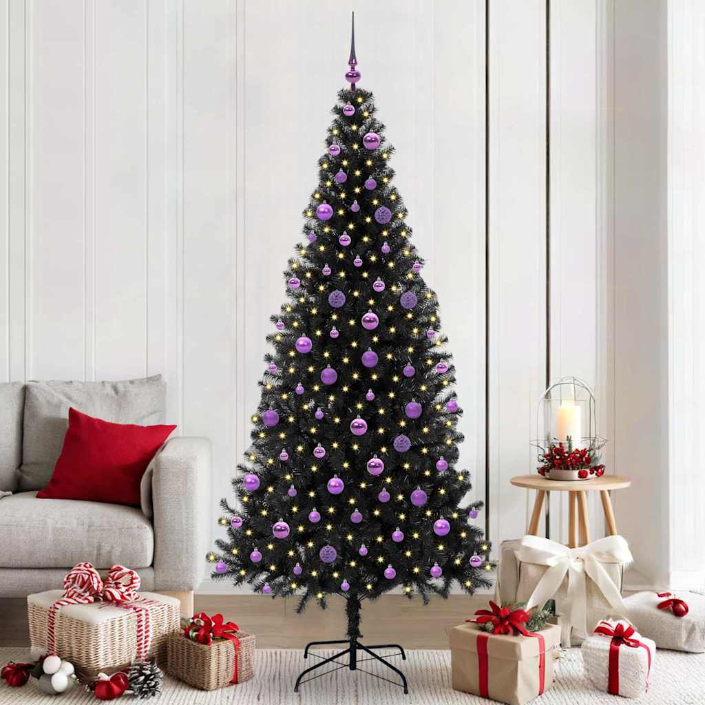 vidaXL Árbol de Navidad Negro 210 cm PVC