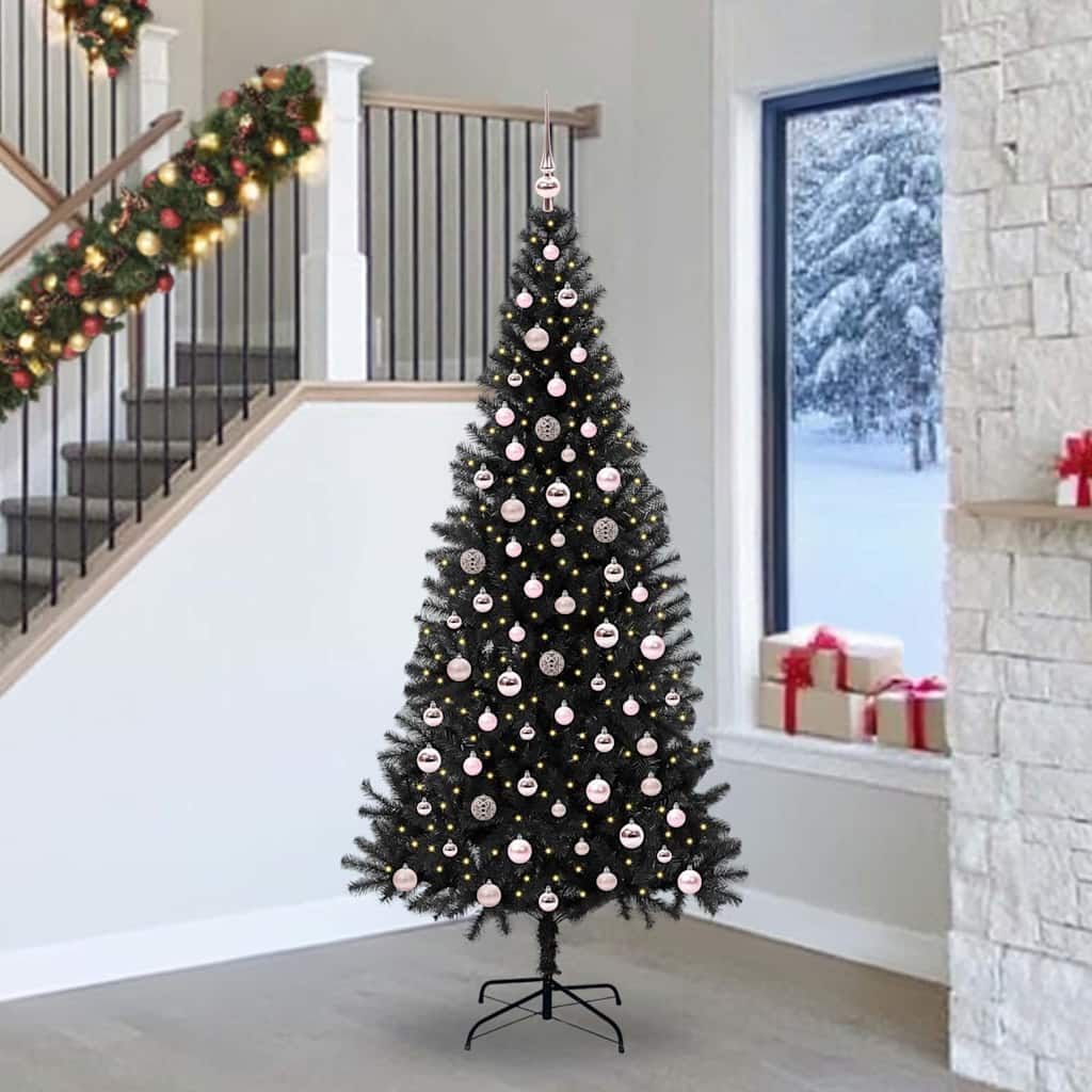 vidaXL Árbol de Navidad Negro 240 cm PVC