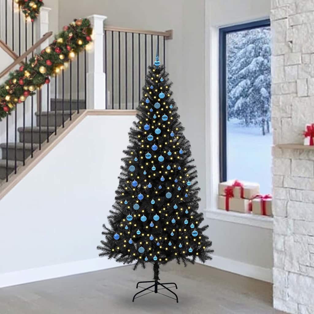 vidaXL Árbol de Navidad Negro 240 cm PVC