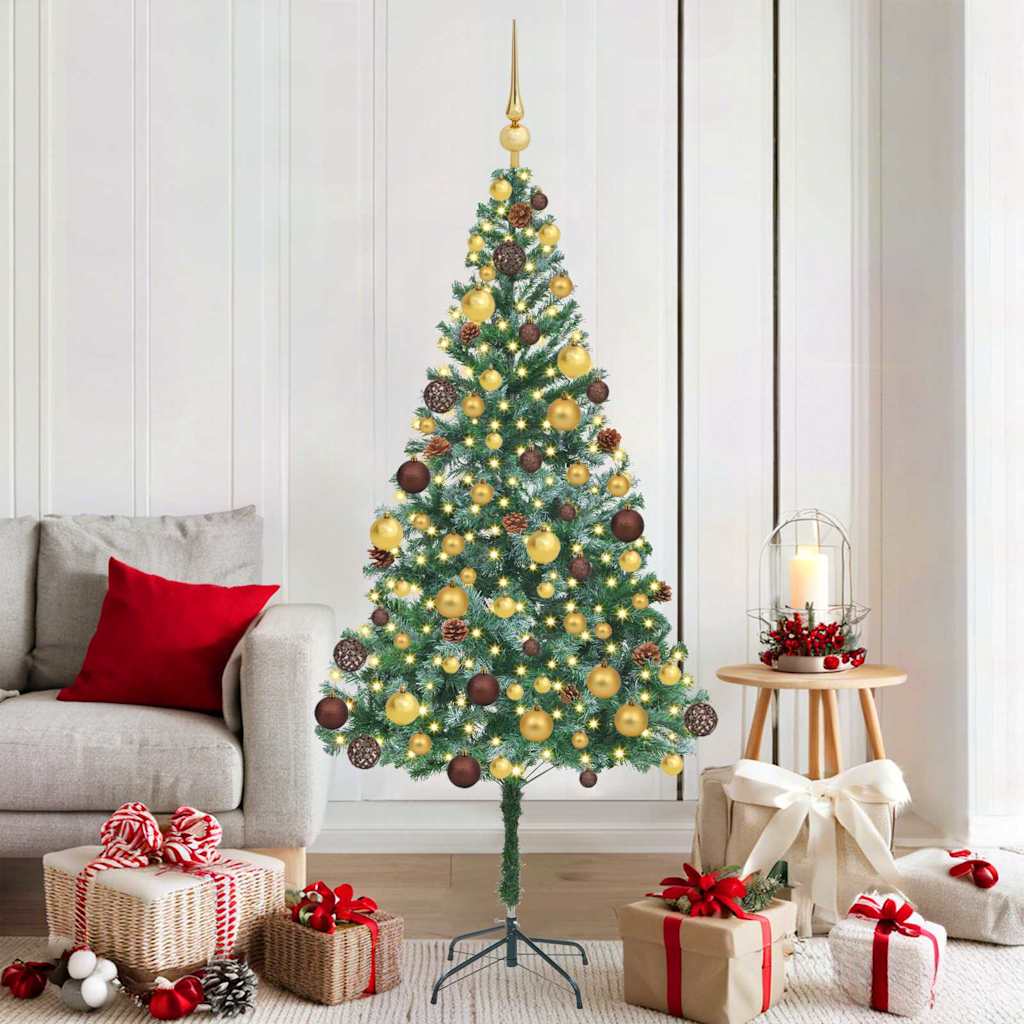 vidaXL Árbol de Navidad artificial Verde 180 cm PVC y acero