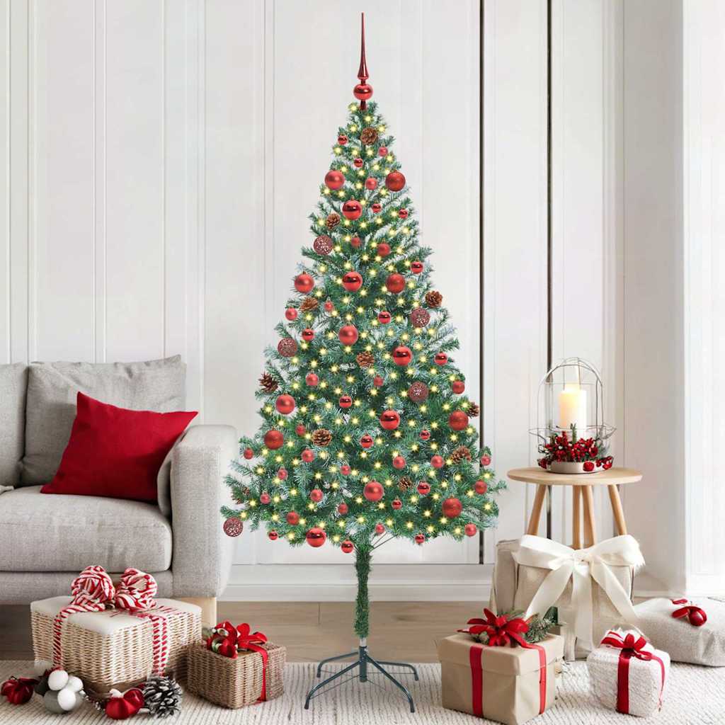 vidaXL Árbol de Navidad artificial Verde 180 cm PVC y acero