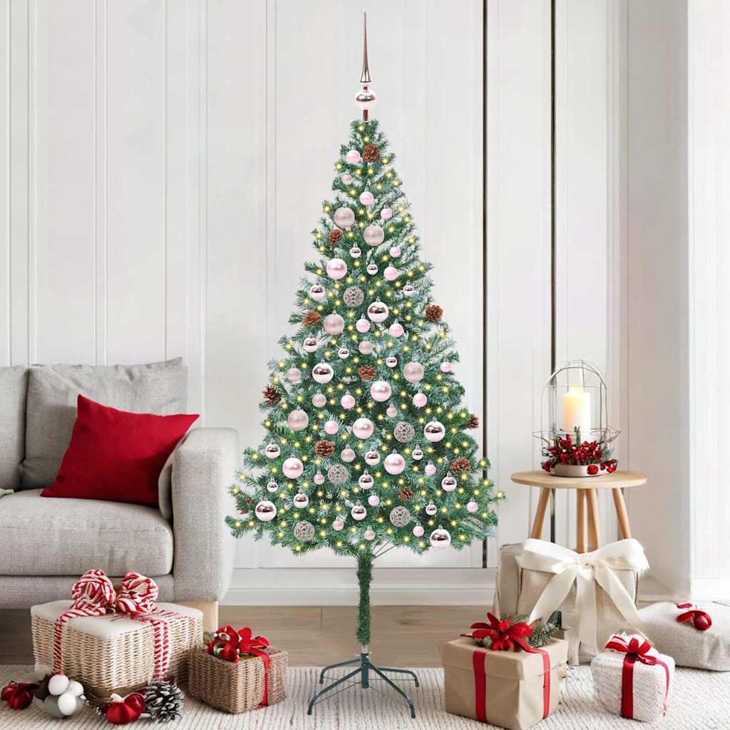 vidaXL Árbol de Navidad artificial Verde 180 cm PVC y acero