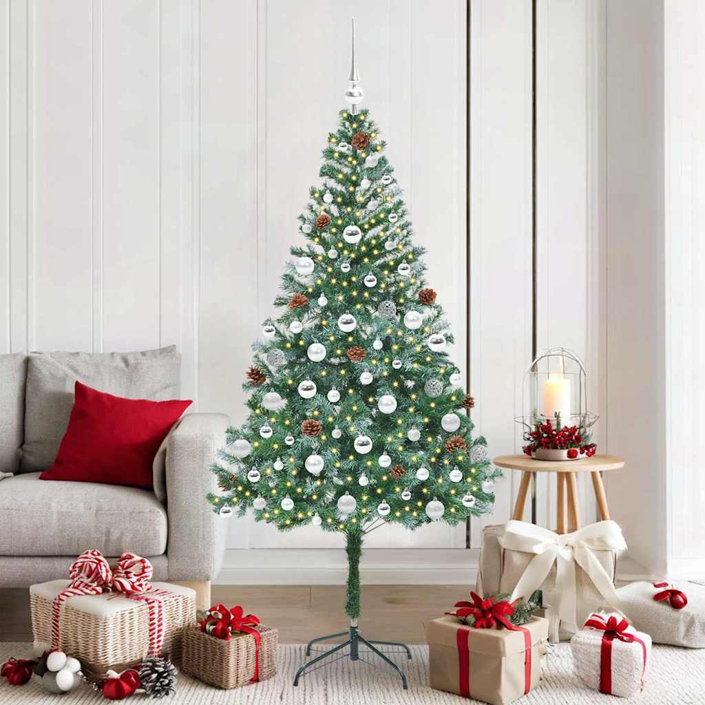 vidaXL Árbol de Navidad artificial Verde 180 cm PVC y acero