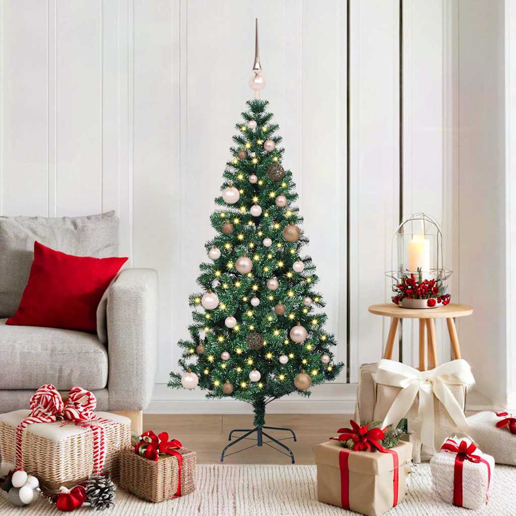 vidaXL Árbol de Navidad Artificial Preiluminado Verde 150 cm