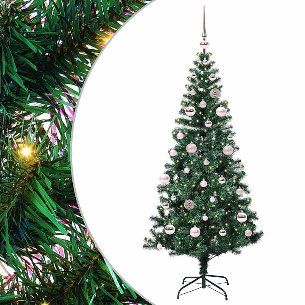 vidaXL Árbol de Navidad Artificial Preiluminado Verde 150 cm