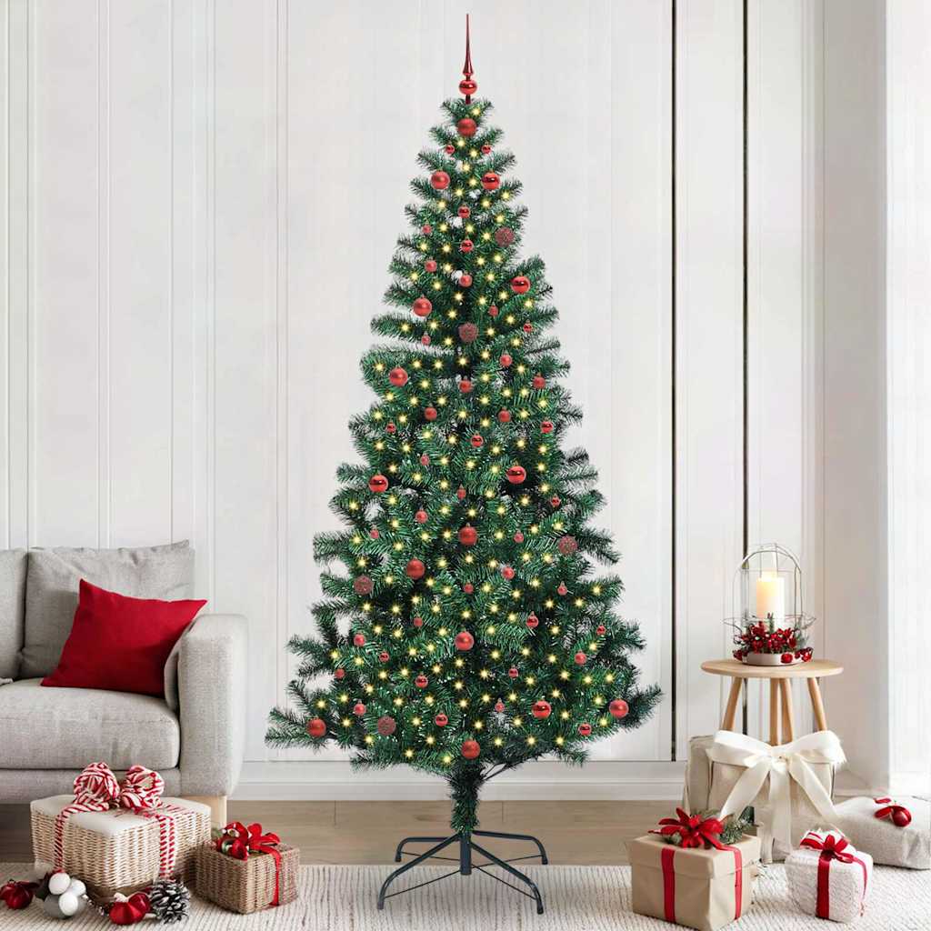 vidaXL Árbol de Navidad Artificial Preiluminado Verde 240 cm