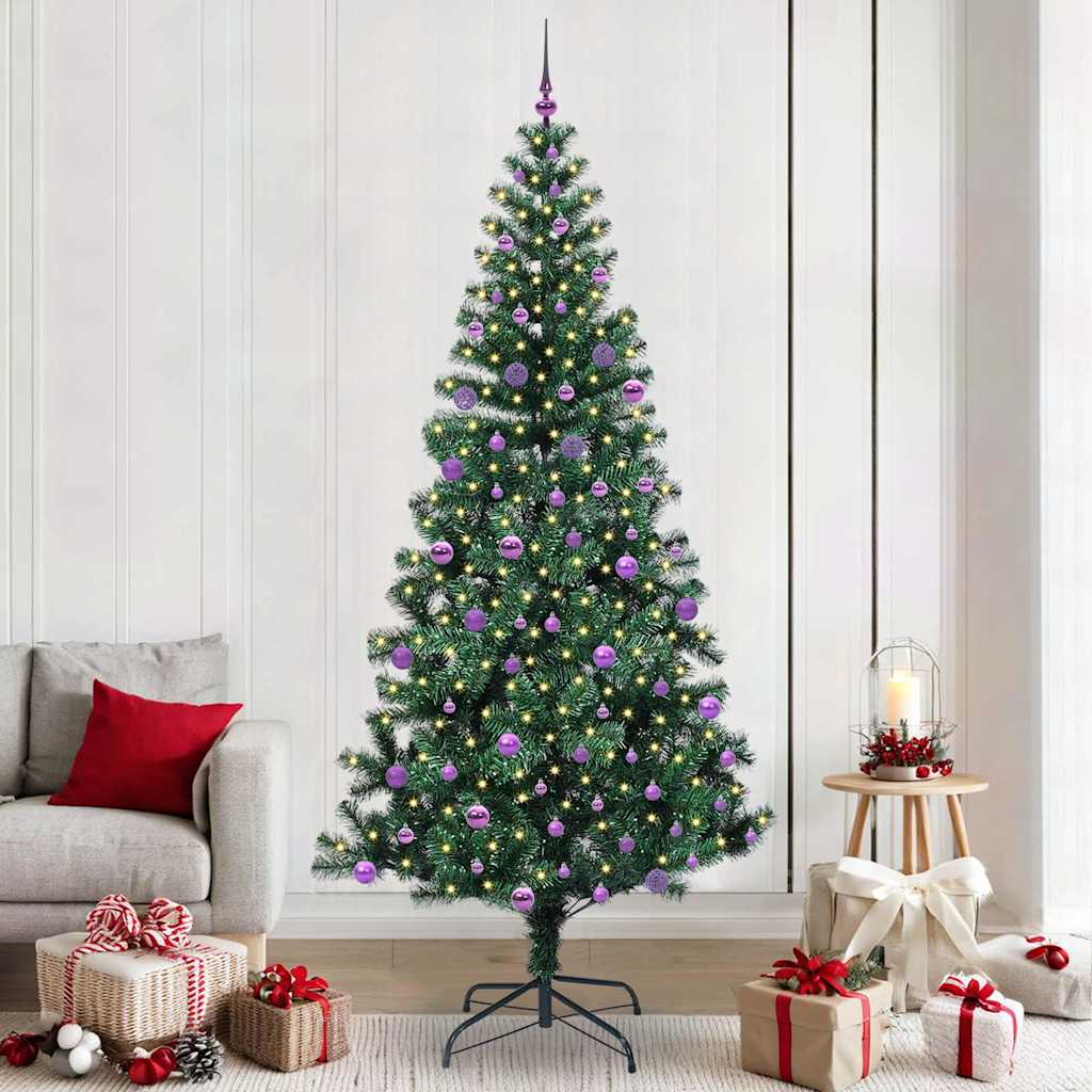 vidaXL Árbol de Navidad Artificial Preiluminado Verde 240 cm