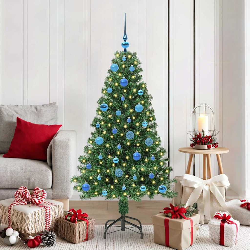 vidaXL Árbol de Navidad artificial Verde 150 cm PVC y Acero y Plástico