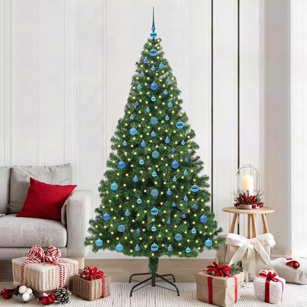 vidaXL Árbol de Navidad artificial Verde 210 cm PVC y Acero y Plástico