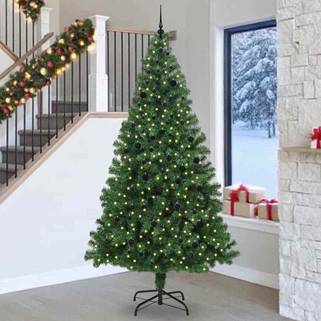vidaXL Árbol de Navidad artificial Verde 240 cm PVC y Acero y Plástico