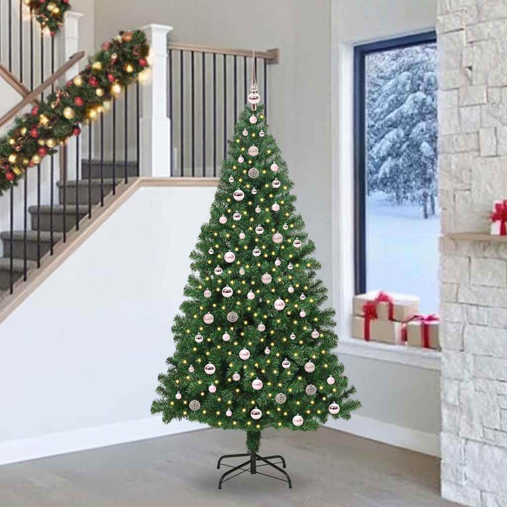 vidaXL Árbol de Navidad artificial Verde 240 cm PVC y Acero y Plástico