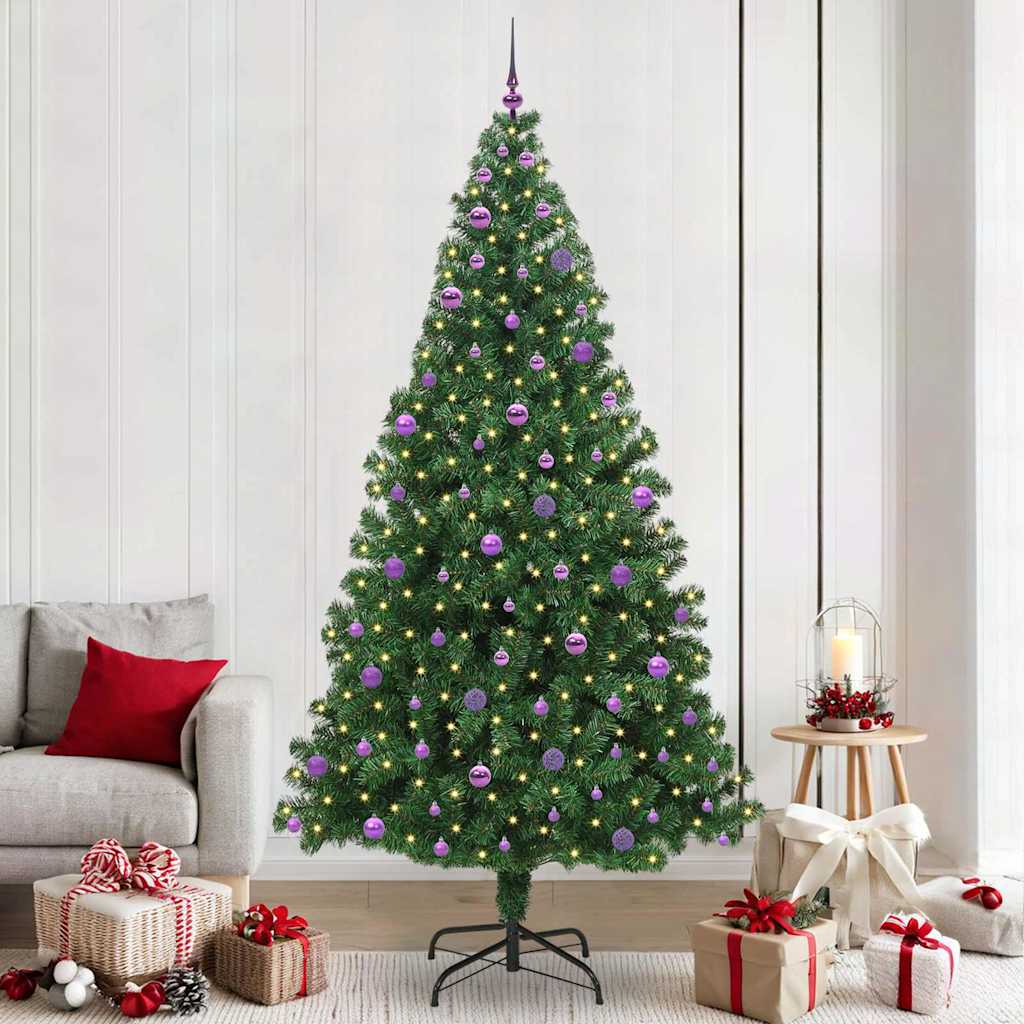 vidaXL Árbol de Navidad artificial Verde 240 cm PVC y Acero y Plástico
