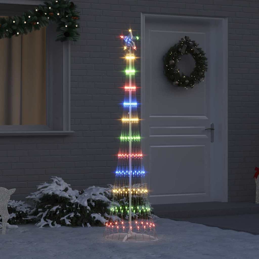 vidaXL Árbol de Navidad LED Multicolor 51 x 51 x 190 cm Metal