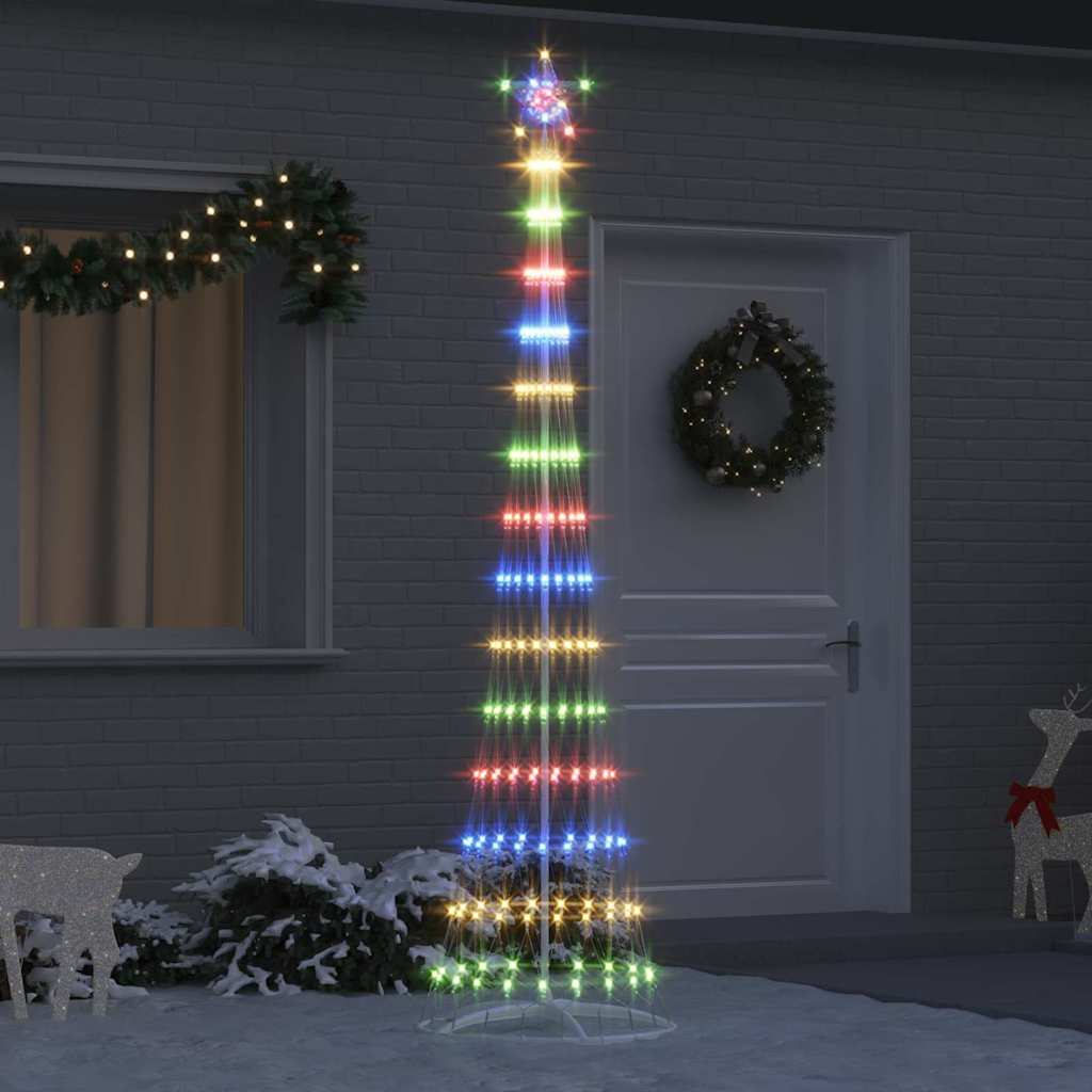 vidaXL Árbol de Navidad LED Multicolor 250 cm Metal