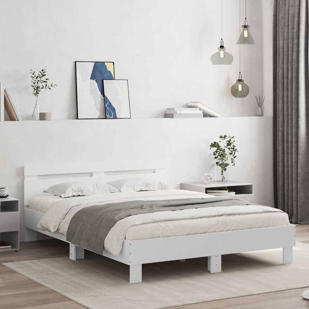 vidaXL Estructura de cama 152 x 203 cm Madera de ingeniería
