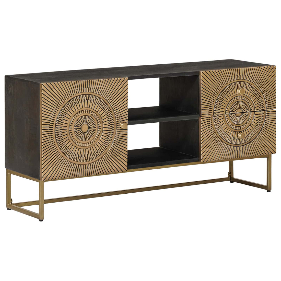 vidaXL Mueble de TV con cajón con estante Latón 105 x 30 x 50 cm