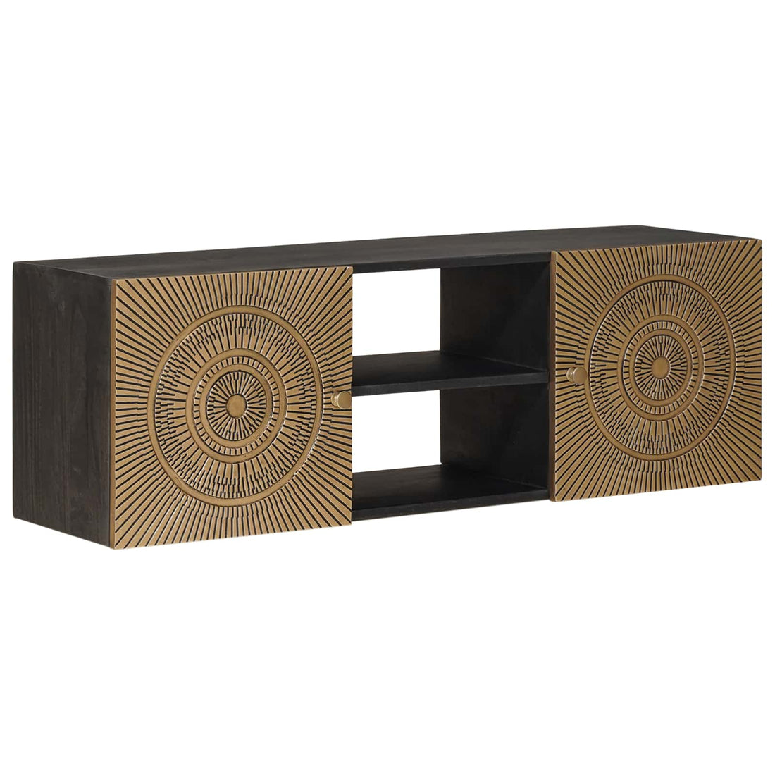 vidaXL Mueble de TV con estante con puerta Latón 105 x 30 x 35 cm