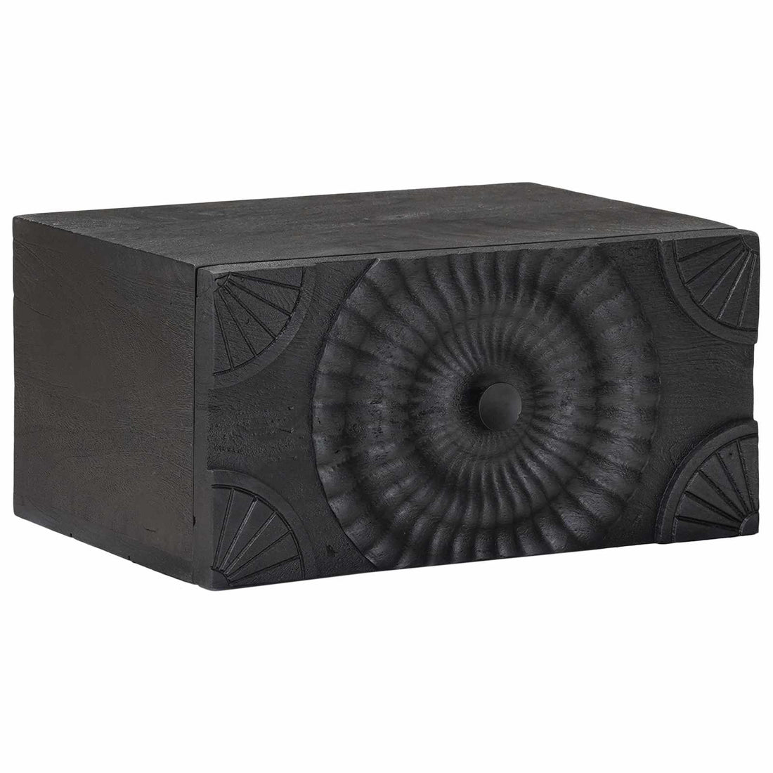 vidaXL Armario de noche hecho a mano Negro 40 x 30 x 20 cm