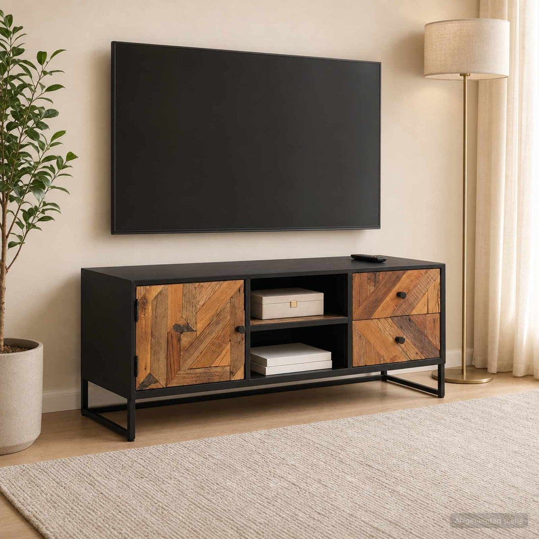 vidaXL Mueble de TV con cajón con almacenamiento 105 x 30 x 40 cm