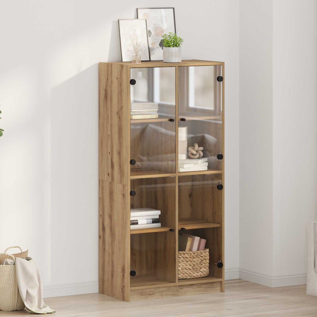 vidaXL Alacena Roble artisan 68 x 37 x 142 cm Madera de ingeniería