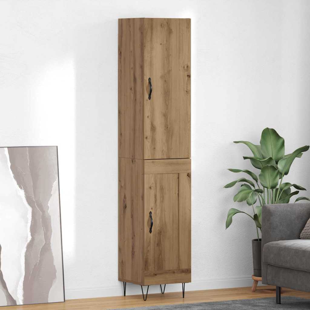 vidaXL Alacena Roble artisan 34,5 x 34 x 90 cm Madera de ingeniería