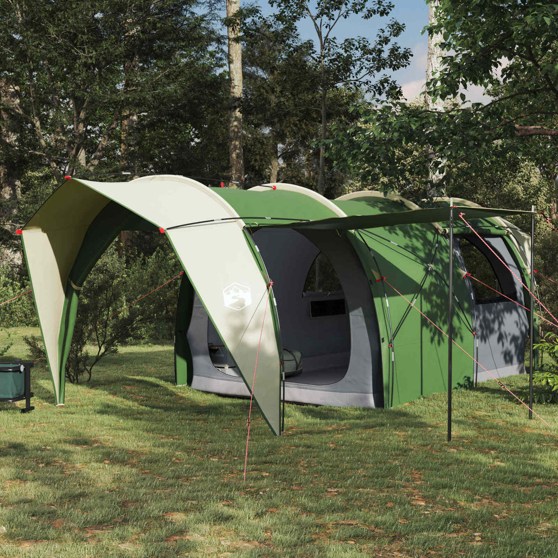 vidaXL Tienda de campaña tipo túnel 6 persona Verde