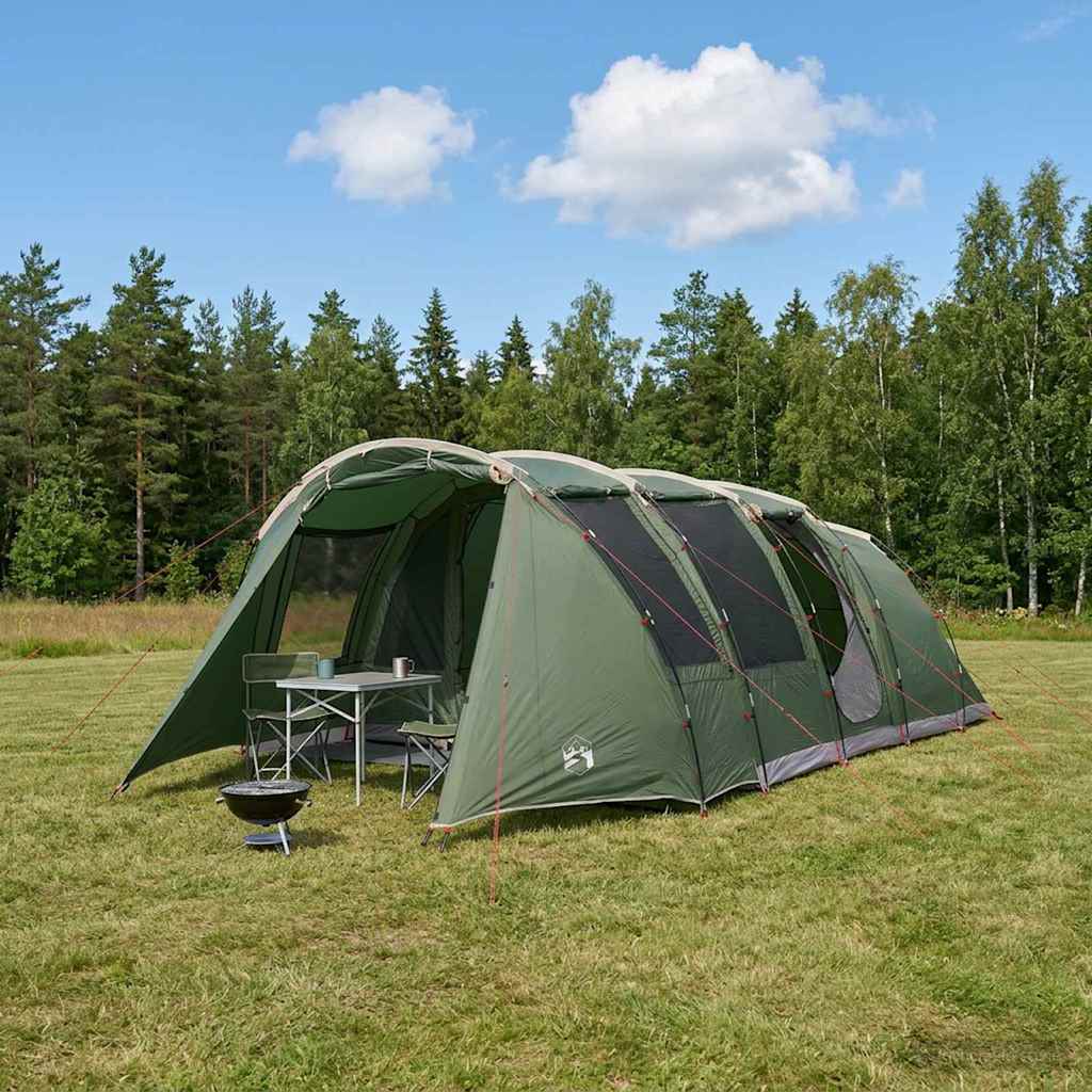 vidaXL Tienda de campaña tipo túnel 675 x 392 x 210 cm Verde