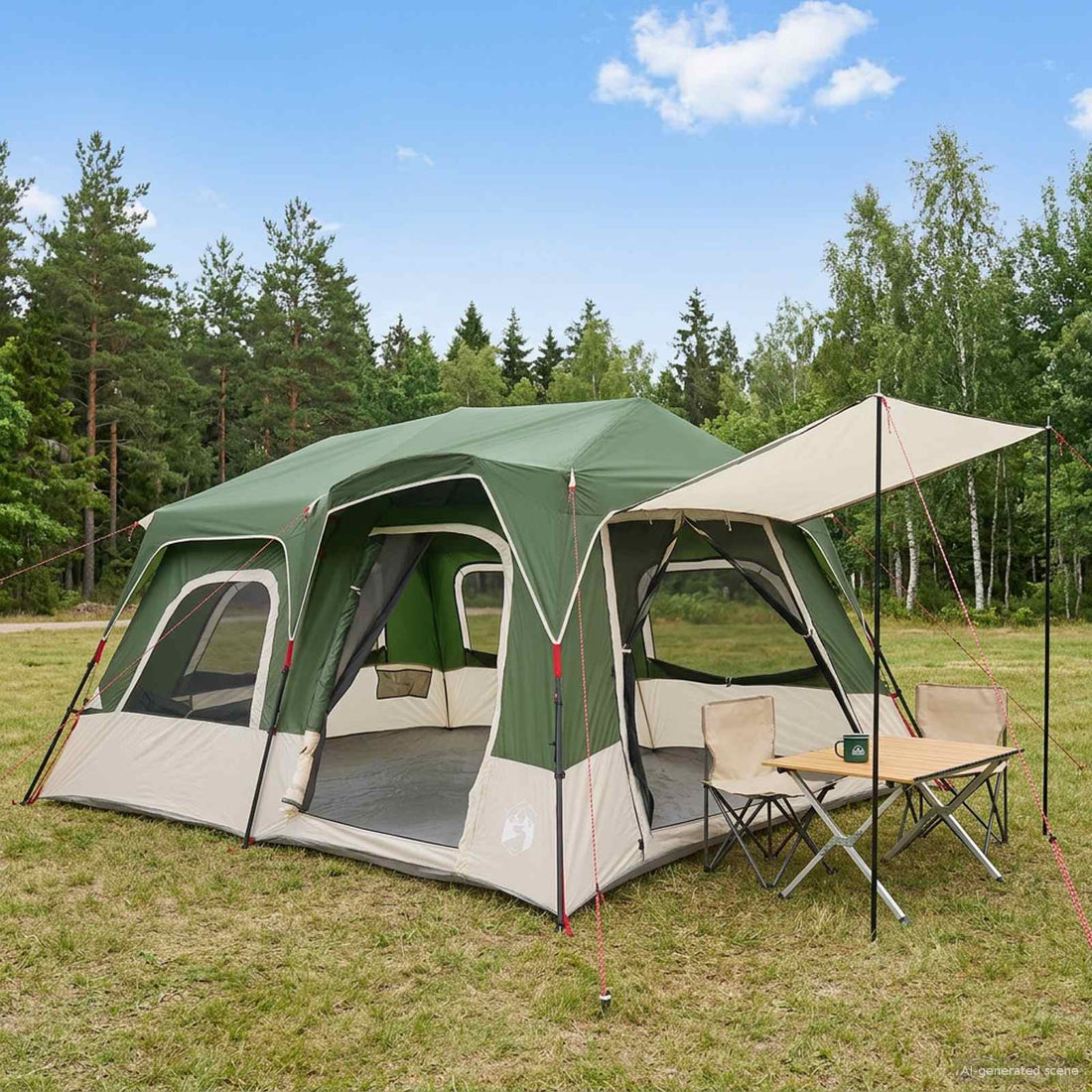 vidaXL Tienda Instantánea 8 persona Verde