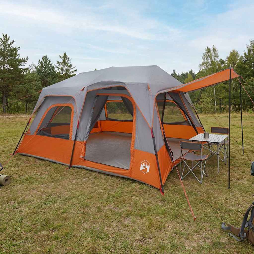 vidaXL Tienda Instantánea 8 persona Gris y naranja