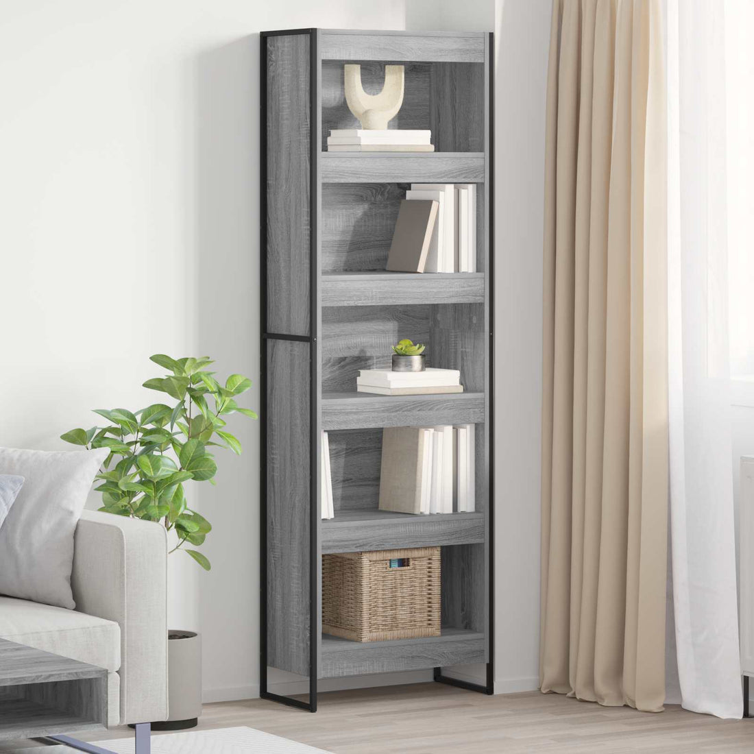 vidaXL Estantería para libros 60 x 30 x 189,5 cm Madera de ingeniería
