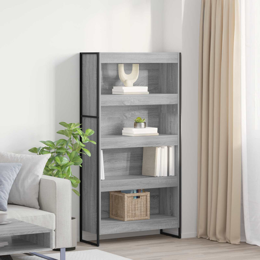 vidaXL Estantería para libros 80 x 30 x 155 cm Madera de ingeniería