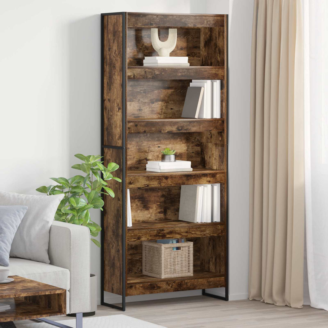 vidaXL Estantería para libros 80 x 30 x 189,5 cm Madera de ingeniería