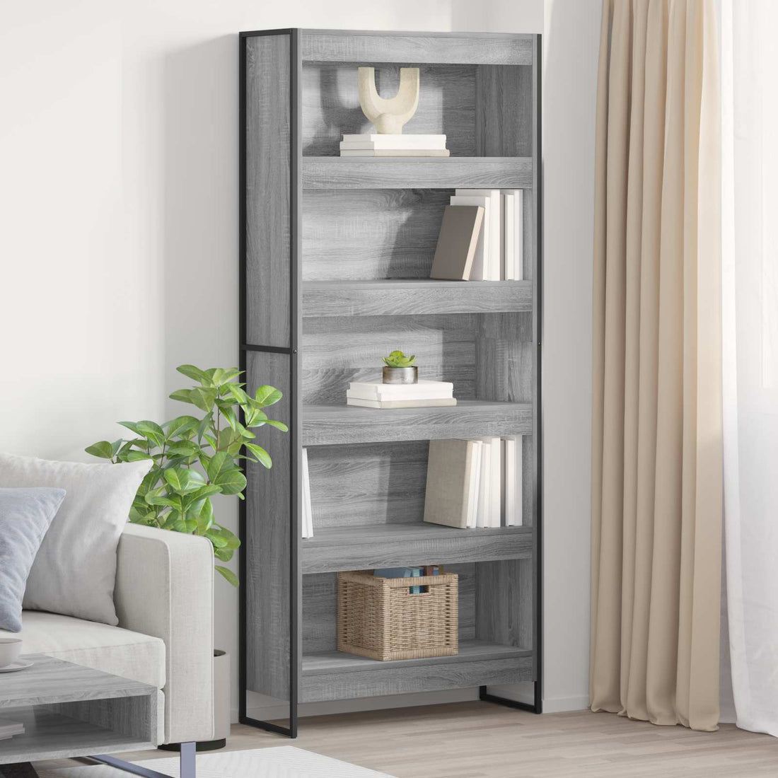 vidaXL Estantería para libros 80 x 30 x 189,5 cm Madera de ingeniería