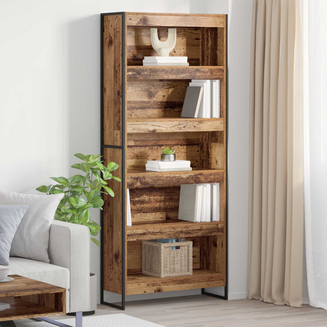 vidaXL Estantería para libros 80 x 30 x 189,5 cm Madera de ingeniería