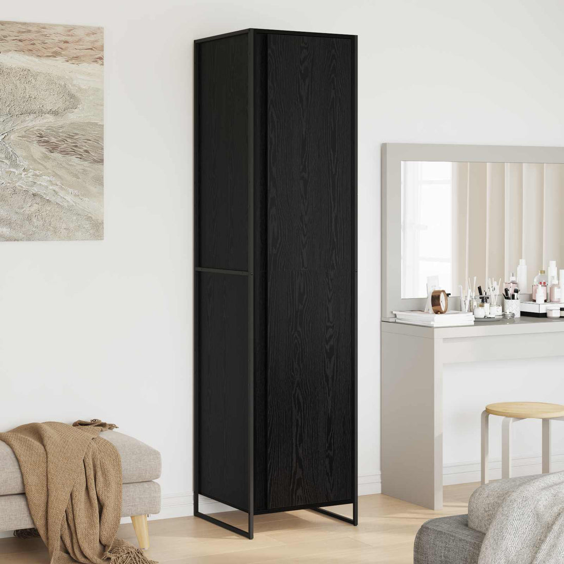 vidaXL Armario Roble Negro 50 x 50 x 200 cm Madera de ingeniería