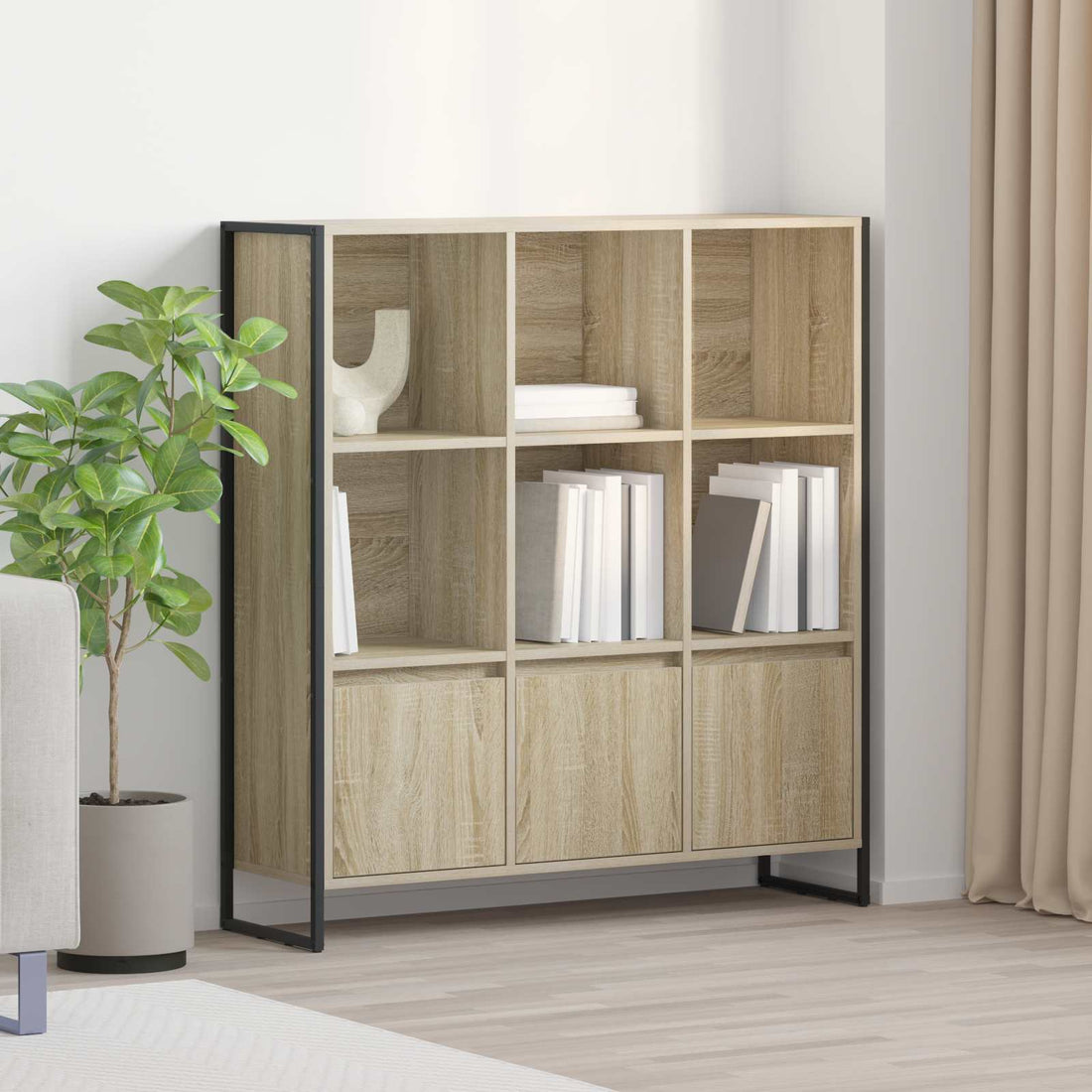 vidaXL Estantería para libros 99,5 x 30 x 108 cm Madera de ingeniería