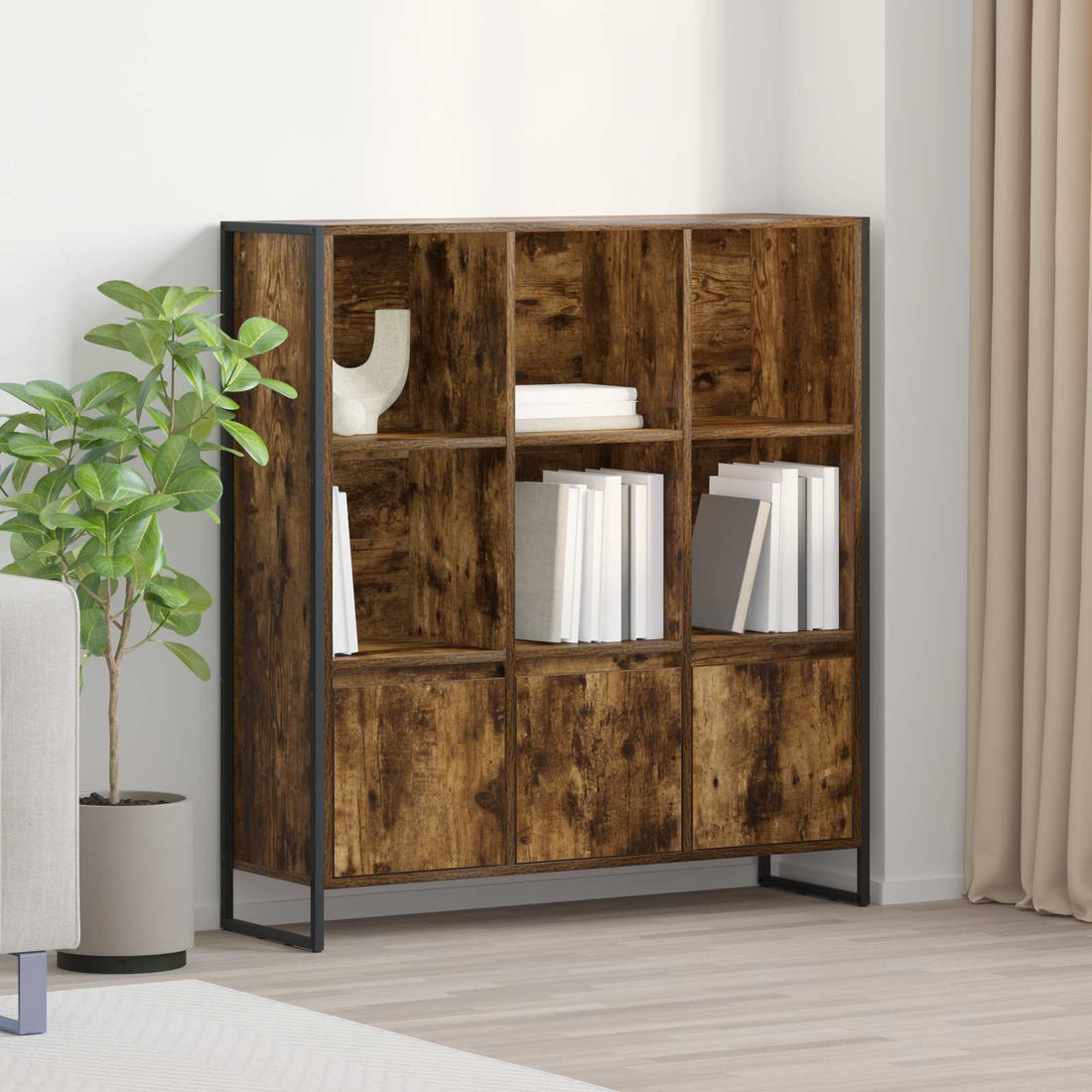 vidaXL Estantería para libros 99,5 x 30 x 108 cm Madera de ingeniería