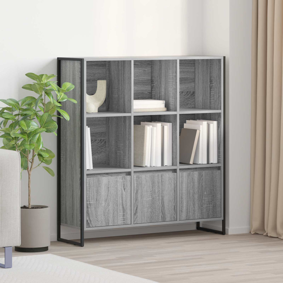 vidaXL Estantería para libros 99,5 x 30 x 108 cm Madera de ingeniería