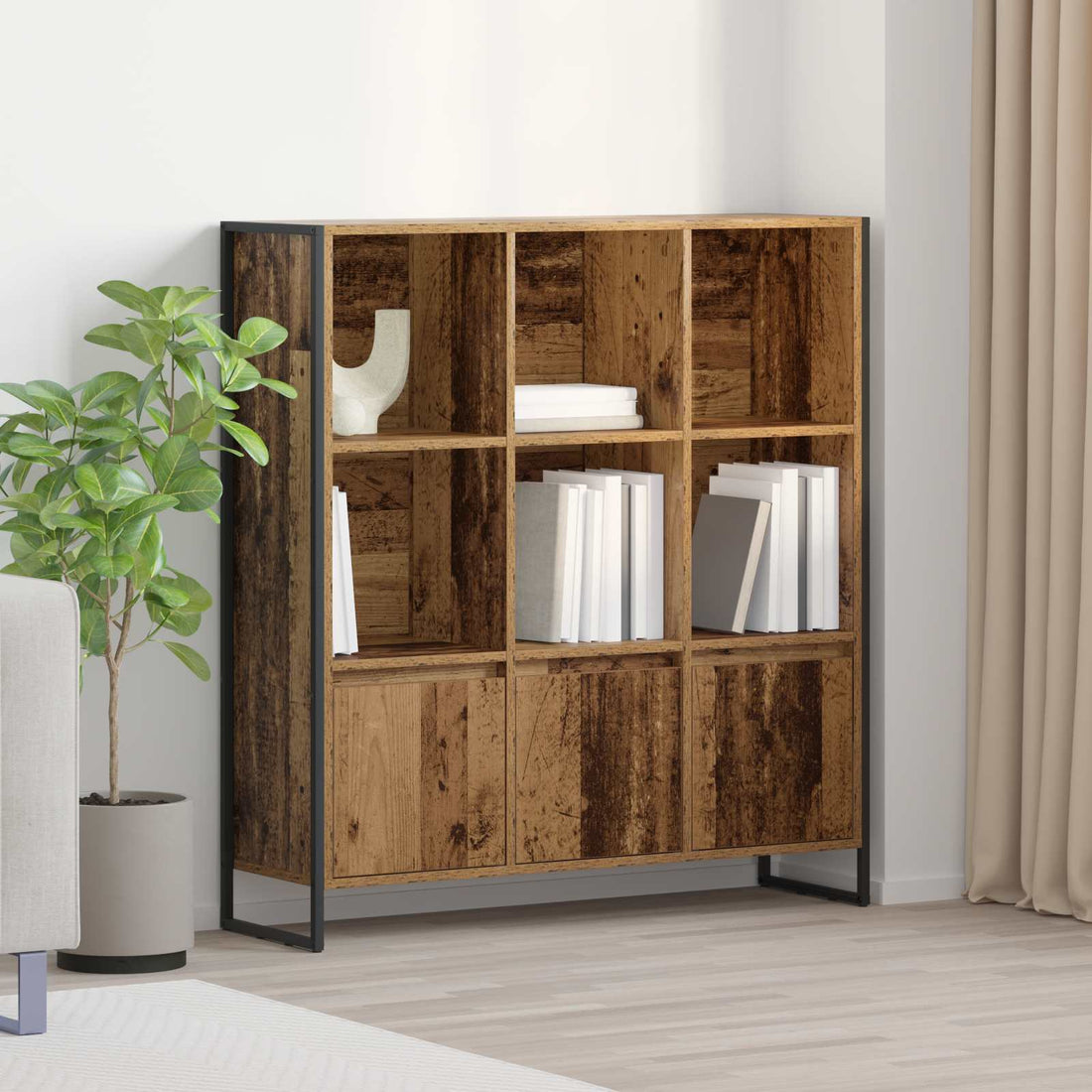 vidaXL Estantería para libros 99,5 x 30 x 108 cm Madera de ingeniería