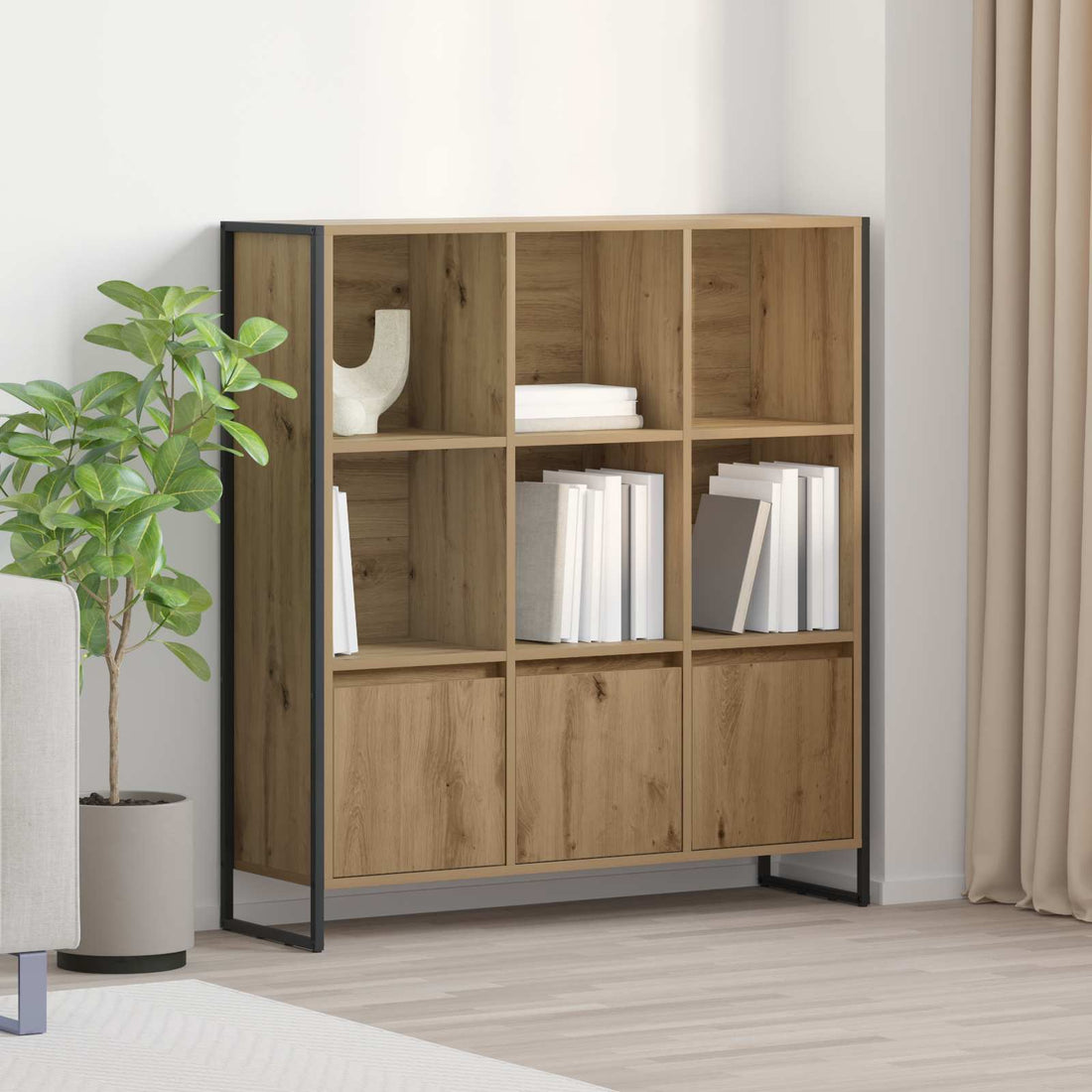 vidaXL Estantería para libros 99,5 x 30 x 108 cm Madera de ingeniería