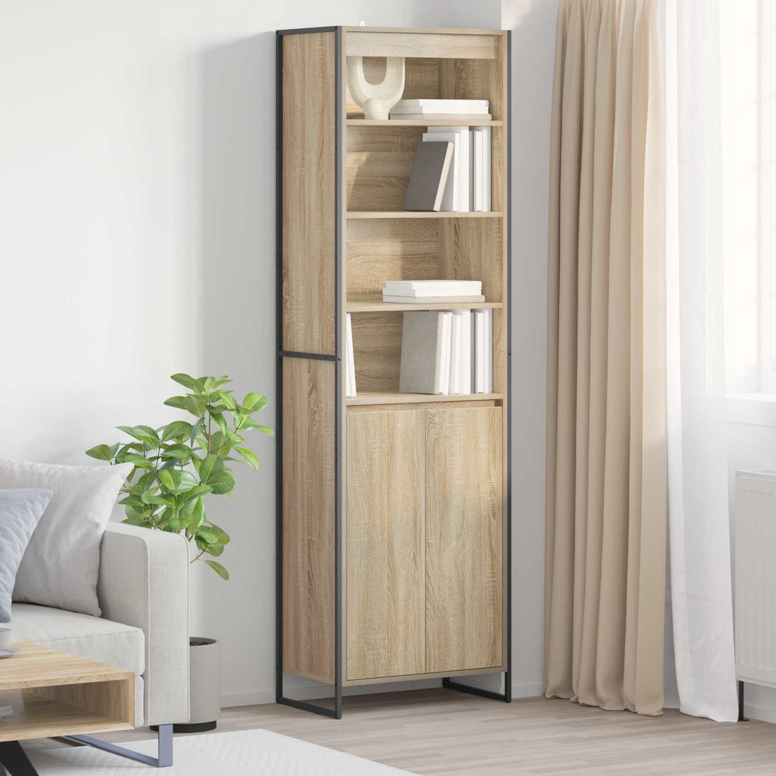vidaXL Gabinetes Altos Sonoma 60 x 36 x 200 cm Madera de ingeniería
