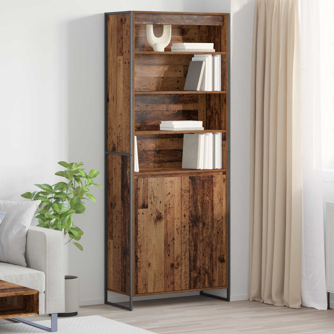 vidaXL Gabinetes Altos Madera Vieja 79 x 36 x 200 cm
