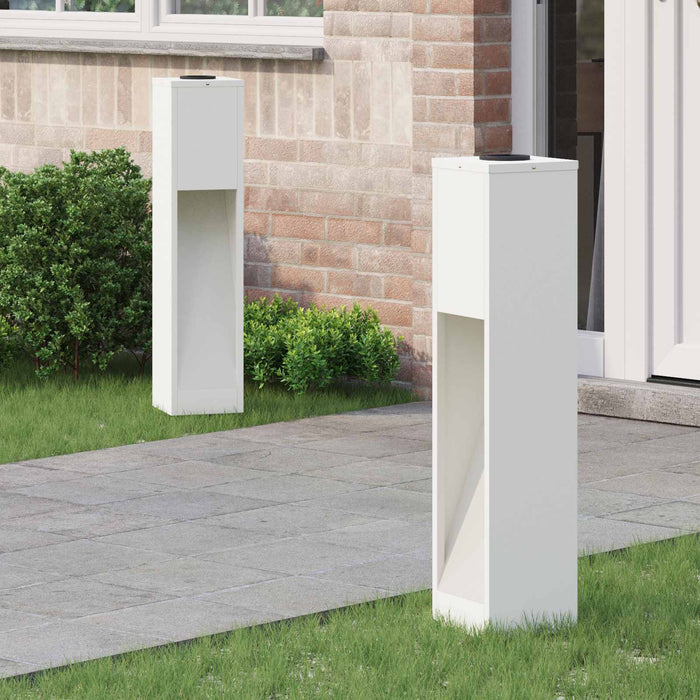 vidaXL Luz de Sendero LED Solar 2 uds. Blanco Cálido 18 x 18 x 80 cm
