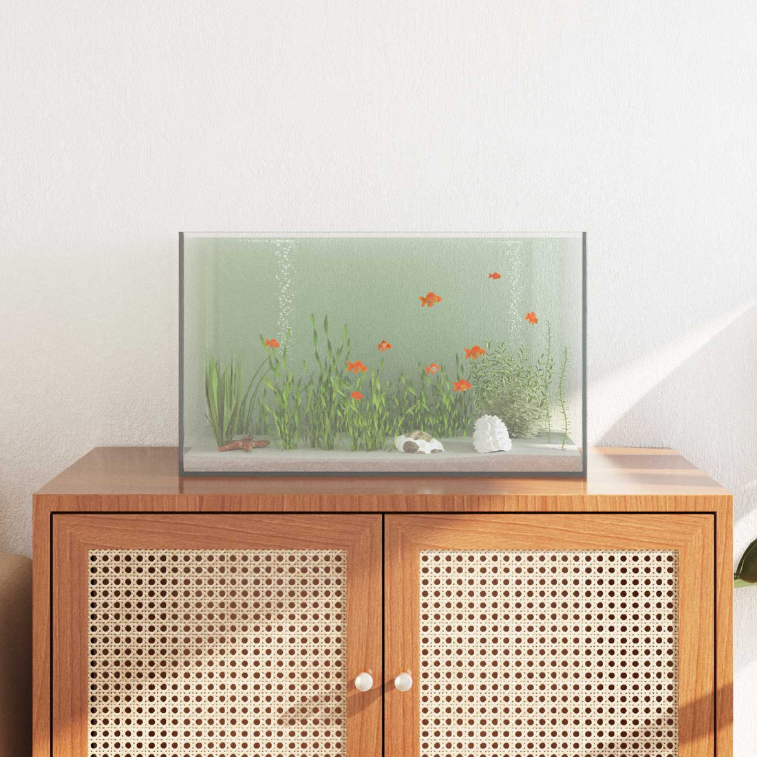 vidaXL Acuario con almacenamiento Transparente 50 x 30 x 30 cm Cristal