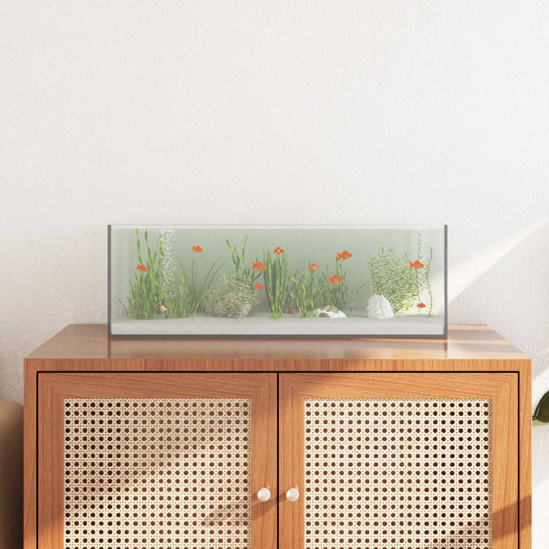 vidaXL Acuario con almacenamiento Transparente 60 x 20 x 20 cm Cristal