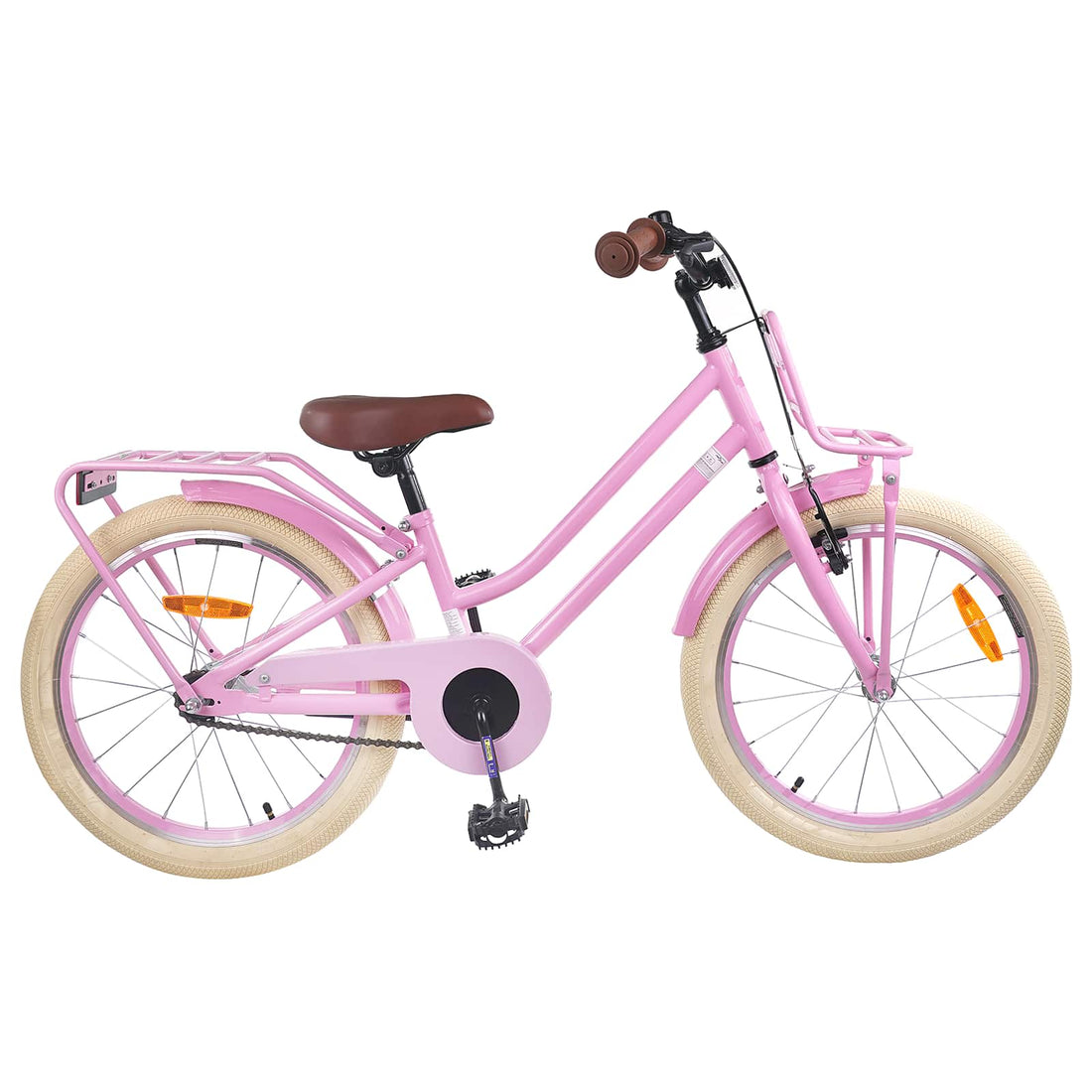 vidaXL Bicicleta Infantil 18 Pulgadas para 5-7 años Rosa claro
