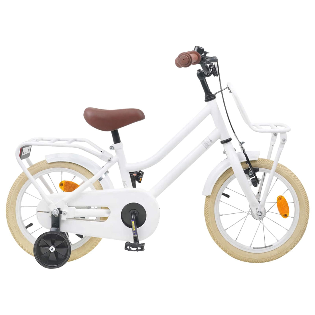 vidaXL Bicicleta Infantil 14 Pulgadas para niños de 3 a 5 años Blanco