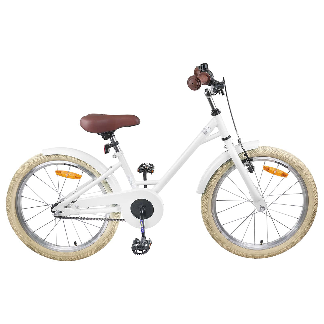 vidaXL Bicicleta Infantil 18 Pulgadas para 5-7 años Blanco