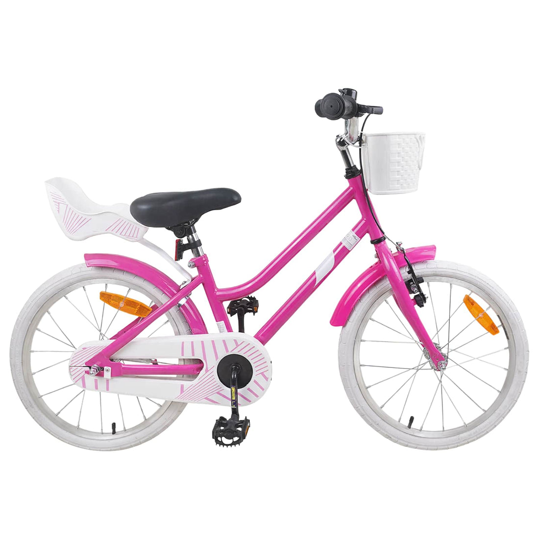 vidaXL Bicicleta Infantil 18 Pulgadas para 5-7 años Rosa Oscuro