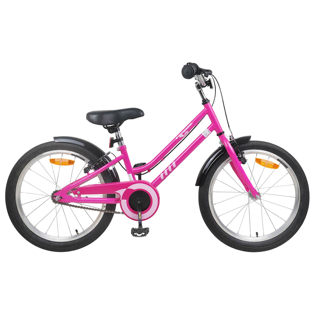 vidaXL Bicicleta Infantil 20 Pulgadas para 6-11 años Negro Rosa